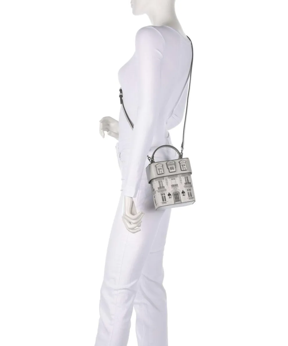 K/Rue St Guillaume Umhängetasche Lederimitat hellgrau