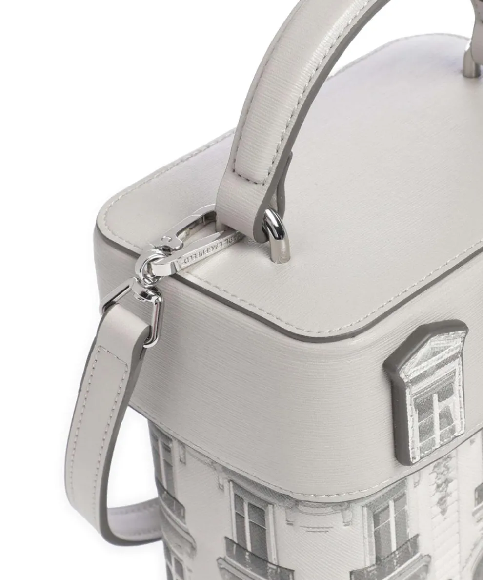 K/Rue St Guillaume Umhängetasche Lederimitat hellgrau