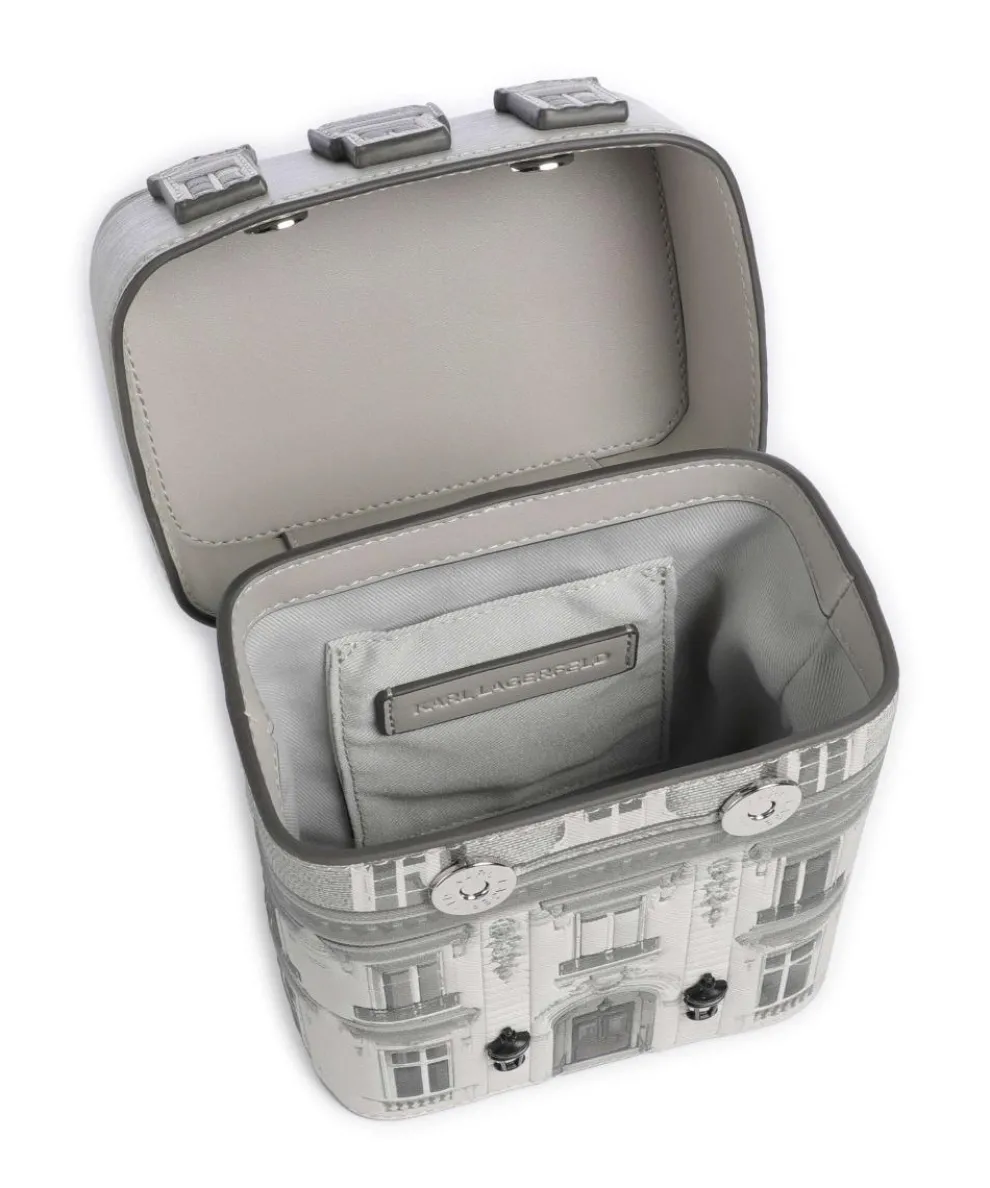 K/Rue St Guillaume Umhängetasche Lederimitat hellgrau