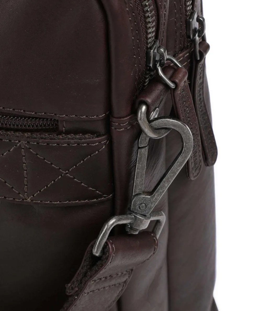 Cow Wax Pull Up Fabian Aktentasche 15″ Rindsleder dunkelbraun