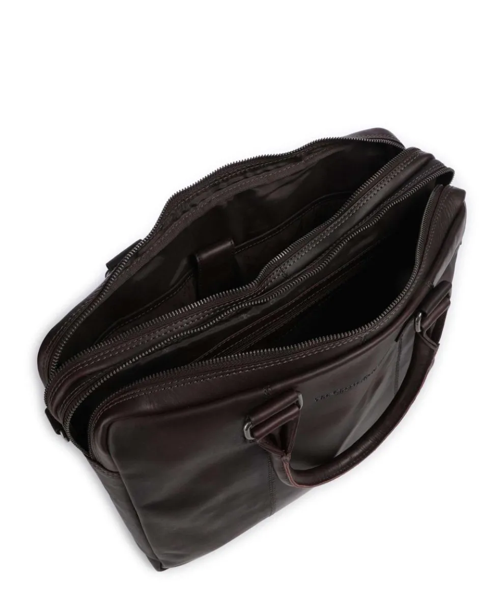 Cow Wax Pull Up Fabian Aktentasche 15″ Rindsleder dunkelbraun