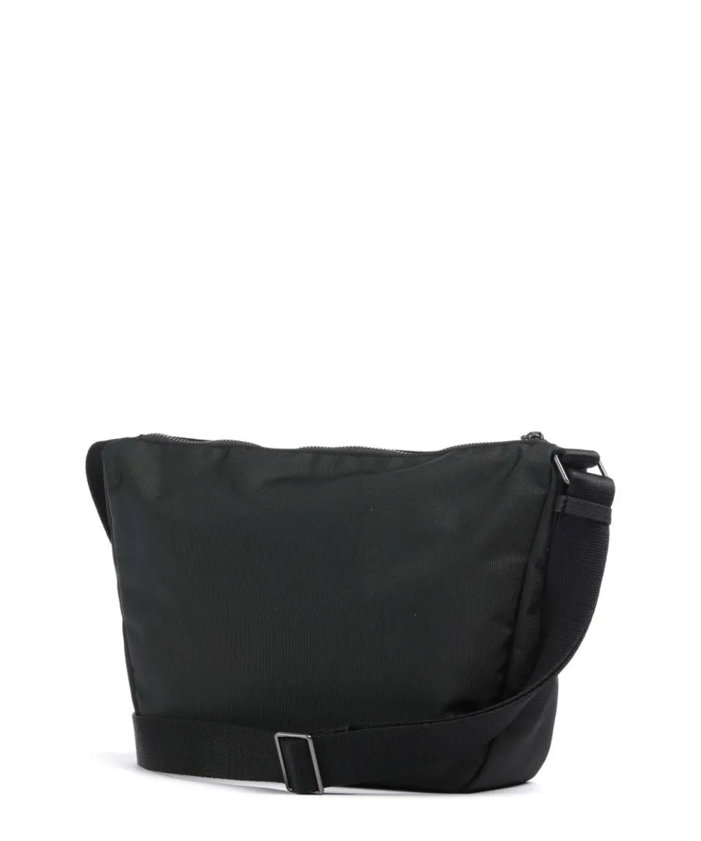 Mono Umhängetasche recyceltes Polyester schwarz