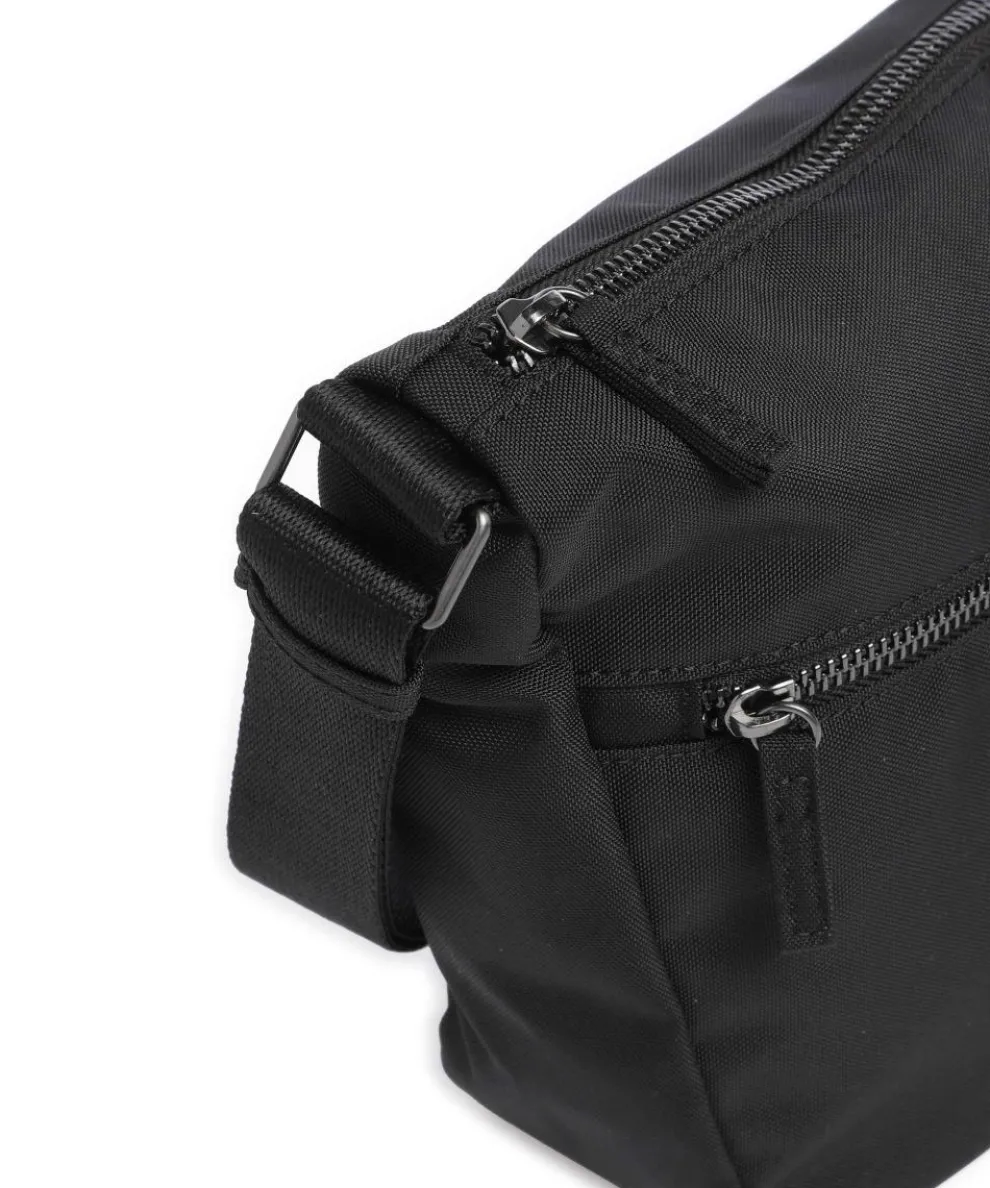 Mono Umhängetasche recyceltes Polyester schwarz