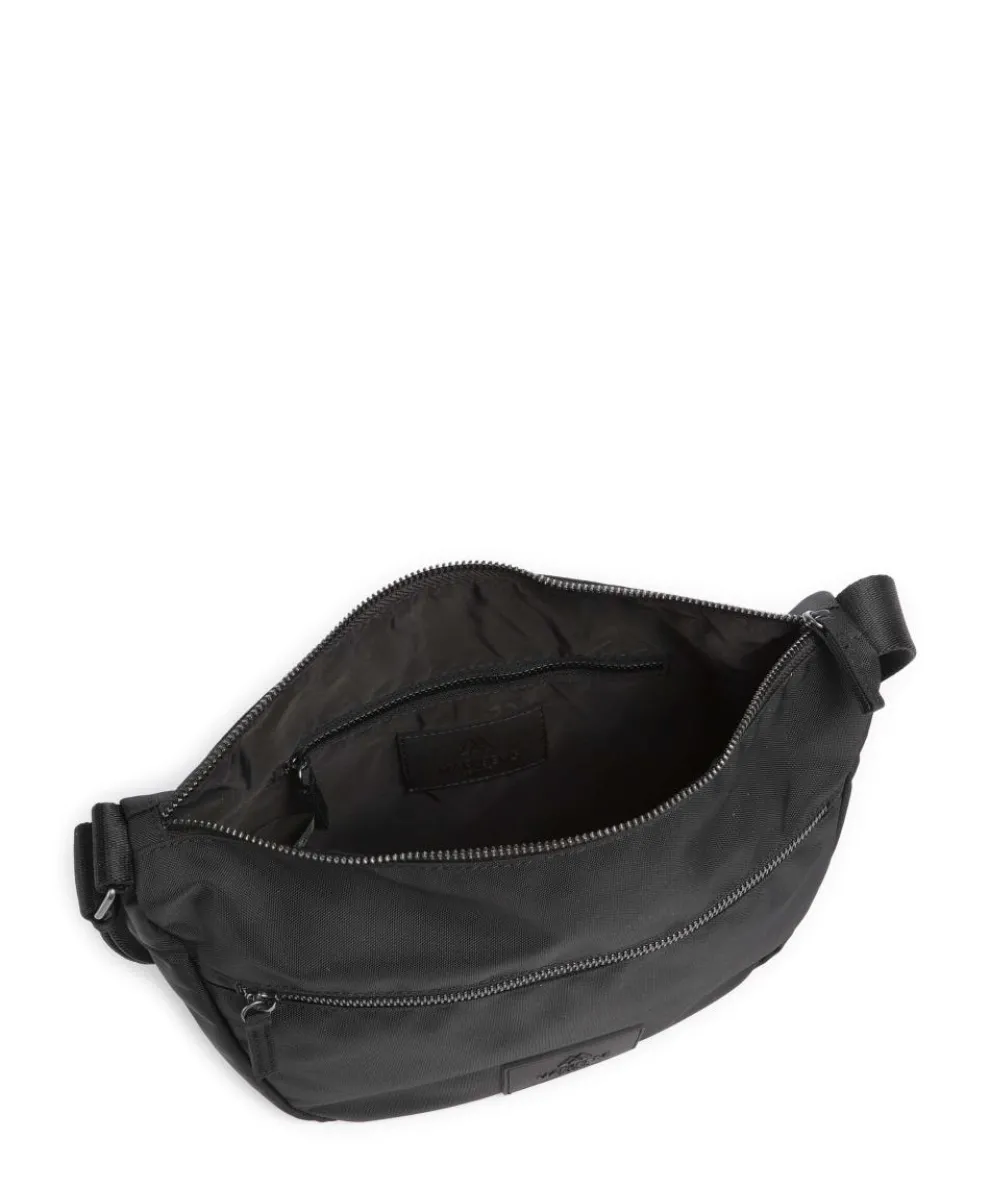 Mono Umhängetasche recyceltes Polyester schwarz