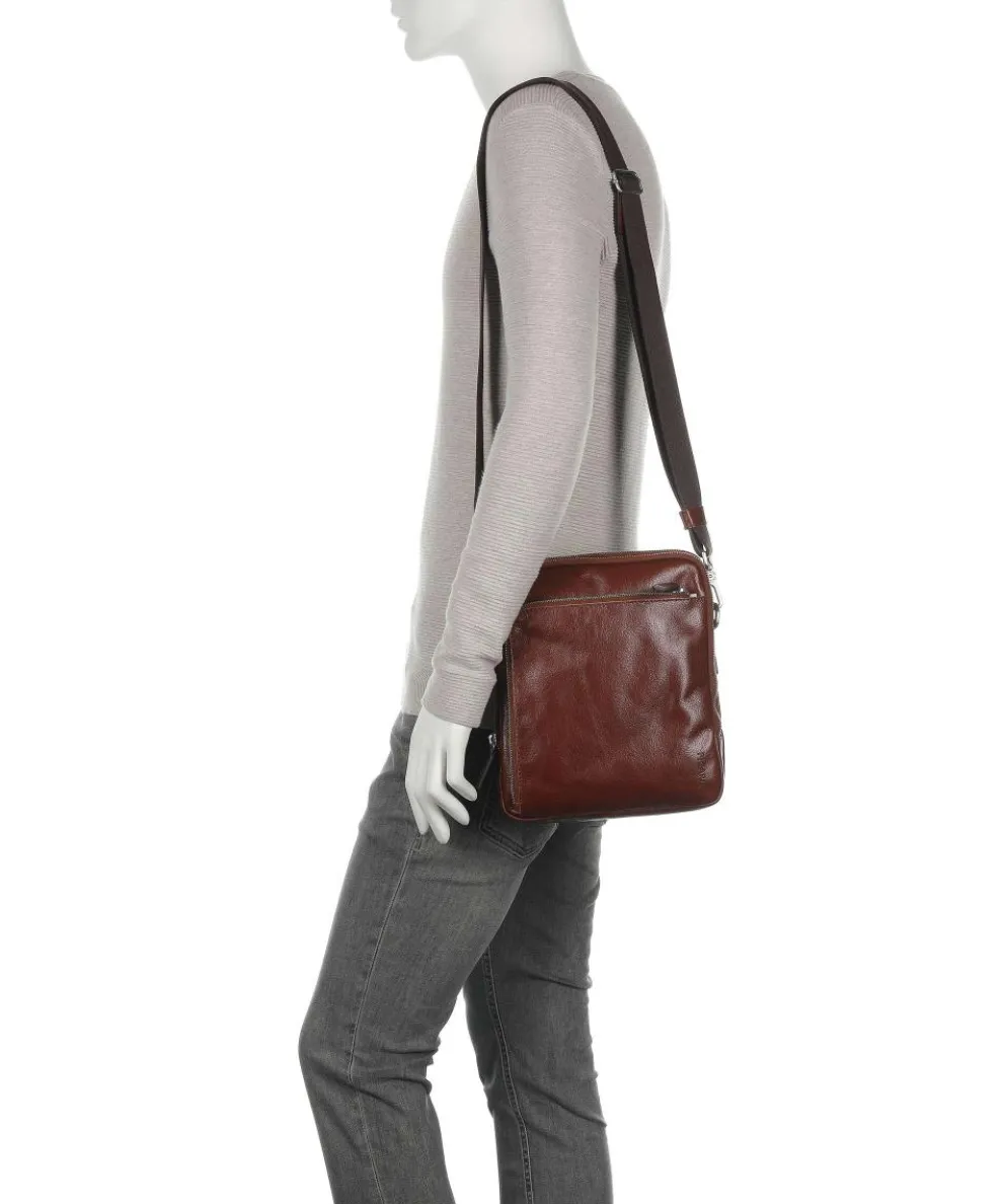 Buddy Umhängetasche Büffelleder cognac