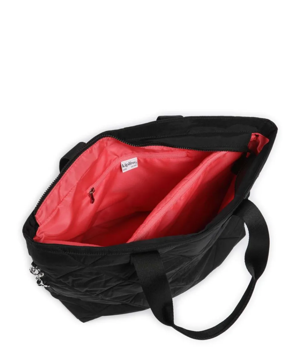 Crinkled Quilt Colissa Up Shopper 15″ Polyamide schwarz