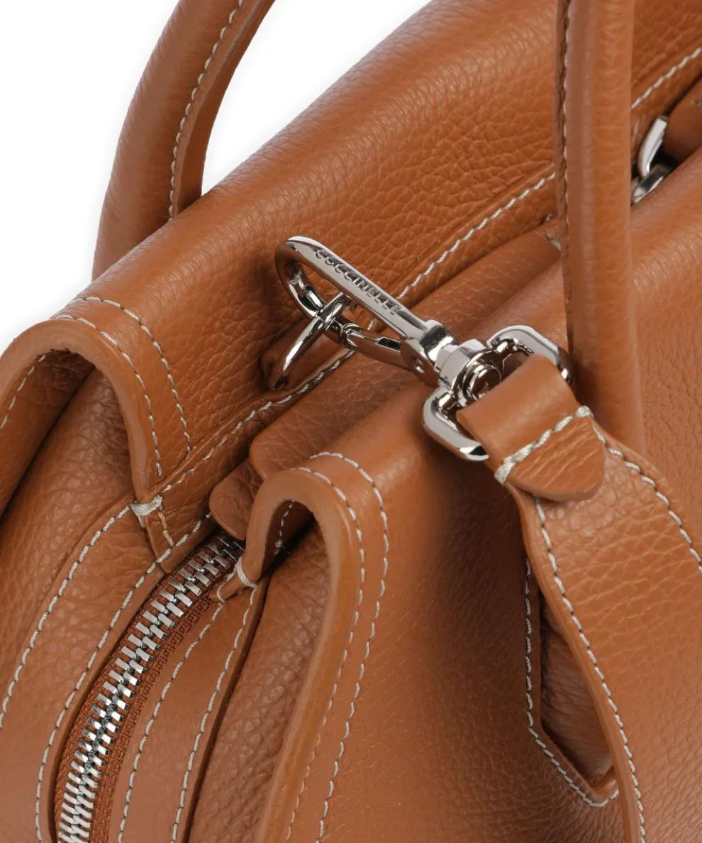 Lord Handtasche genarbtes Leder braun