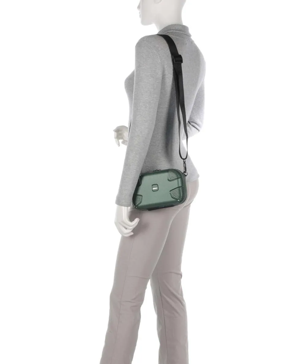 IP1 Mini Umhängetasche recyceltes Polypropylen dunkelgrün