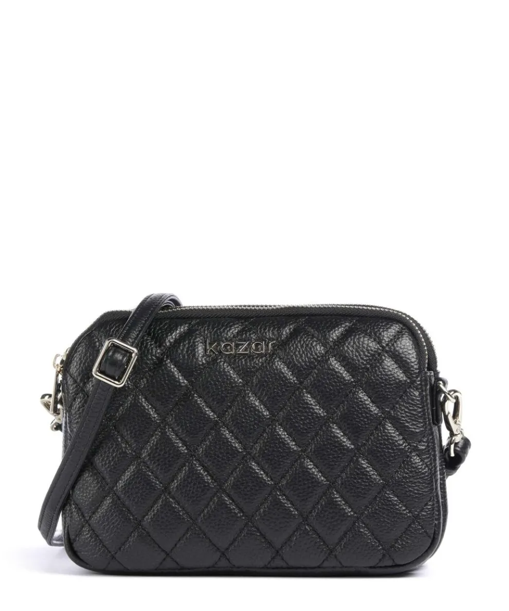 Rita Umhängetasche genarbtes Leder schwarz