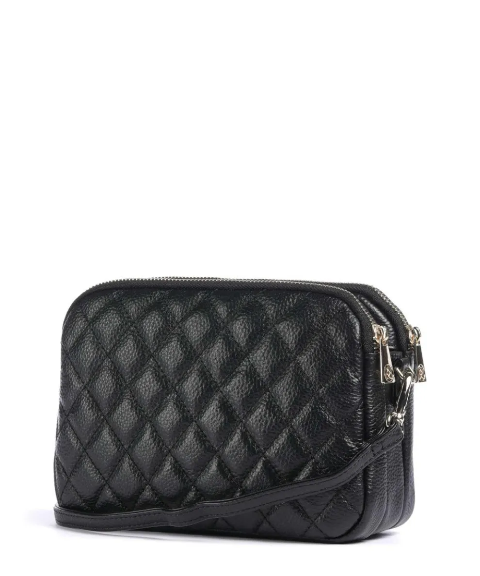 Rita Umhängetasche genarbtes Leder schwarz