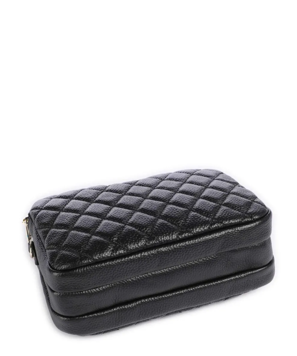 Rita Umhängetasche genarbtes Leder schwarz