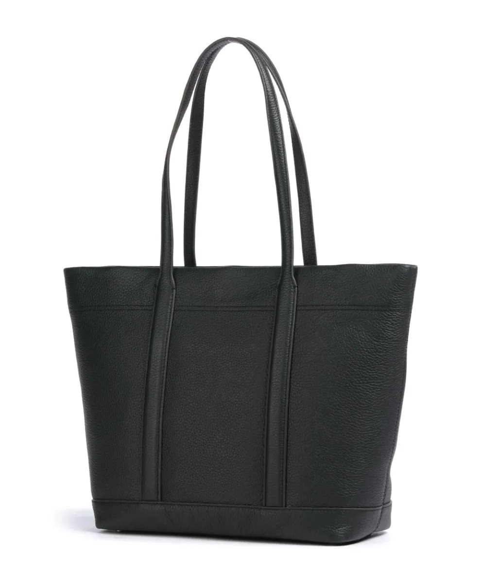 Bozen Zeta Shopper genarbtes Rindsleder schwarz