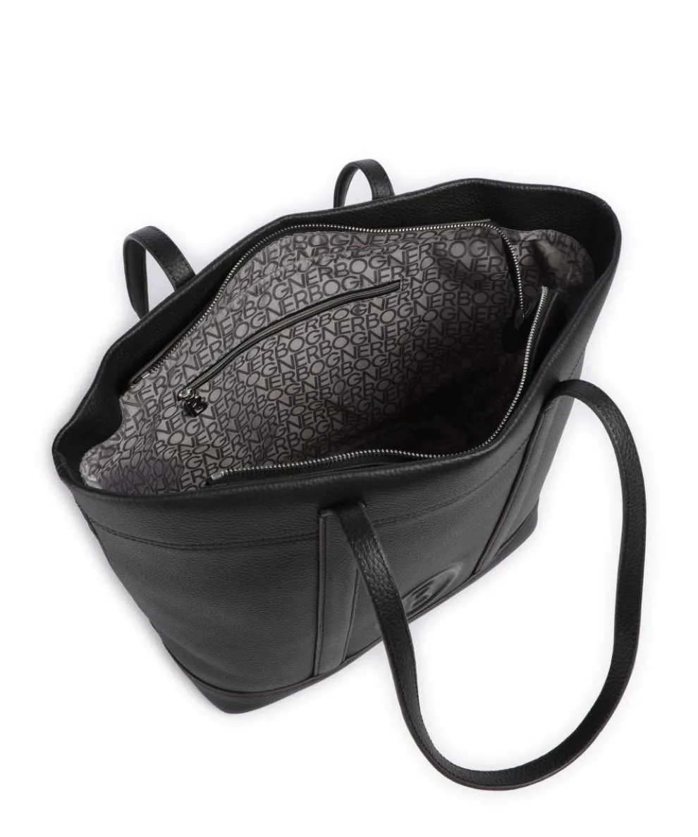 Bozen Zeta Shopper genarbtes Rindsleder schwarz