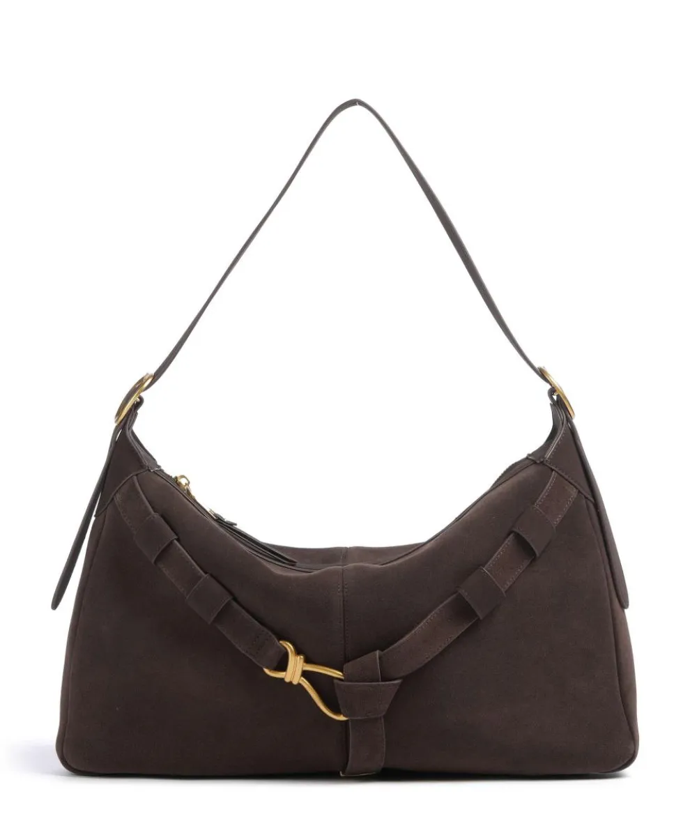 BKLARITY Beuteltasche Wildleder mud