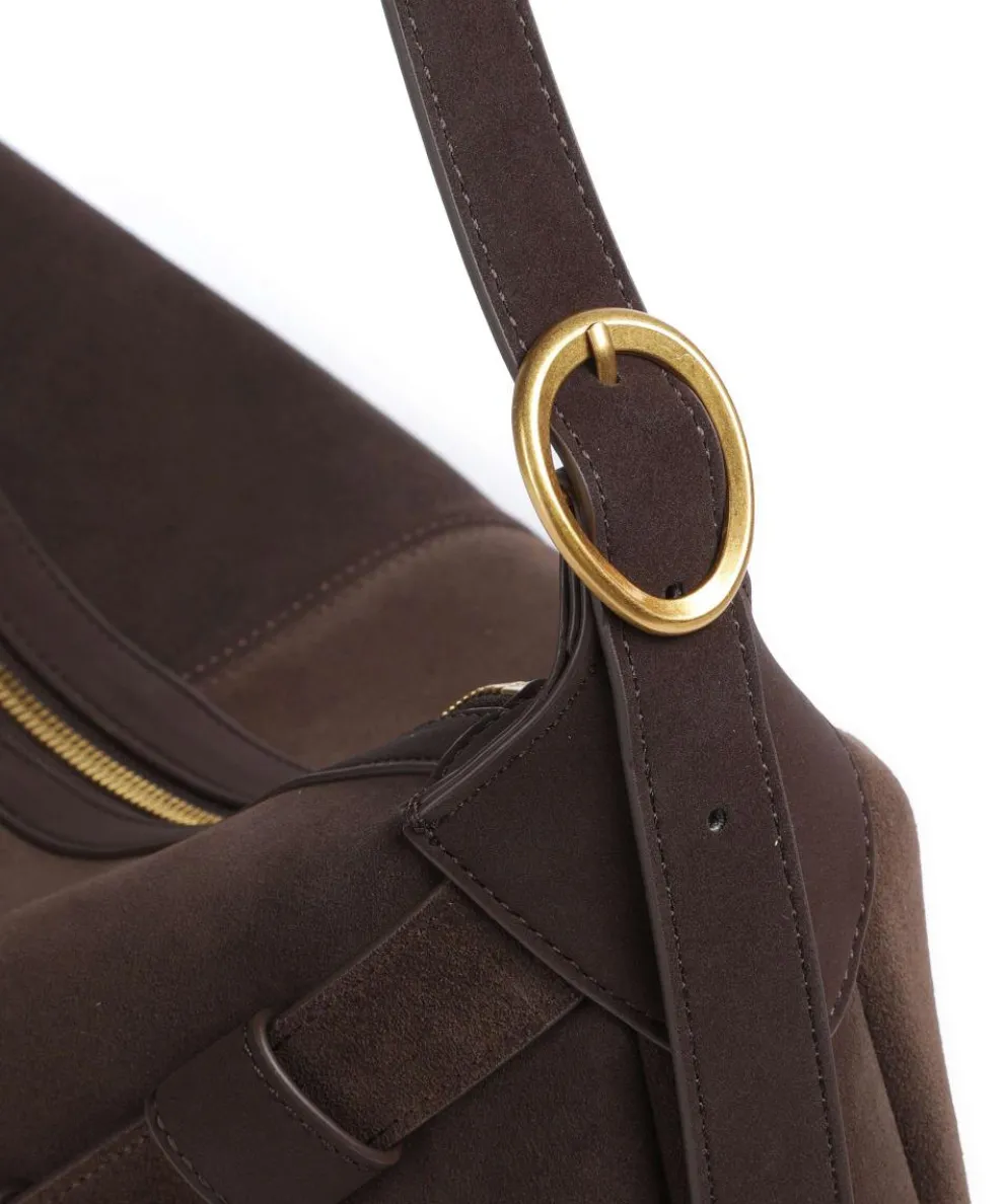 BKLARITY Beuteltasche Wildleder mud