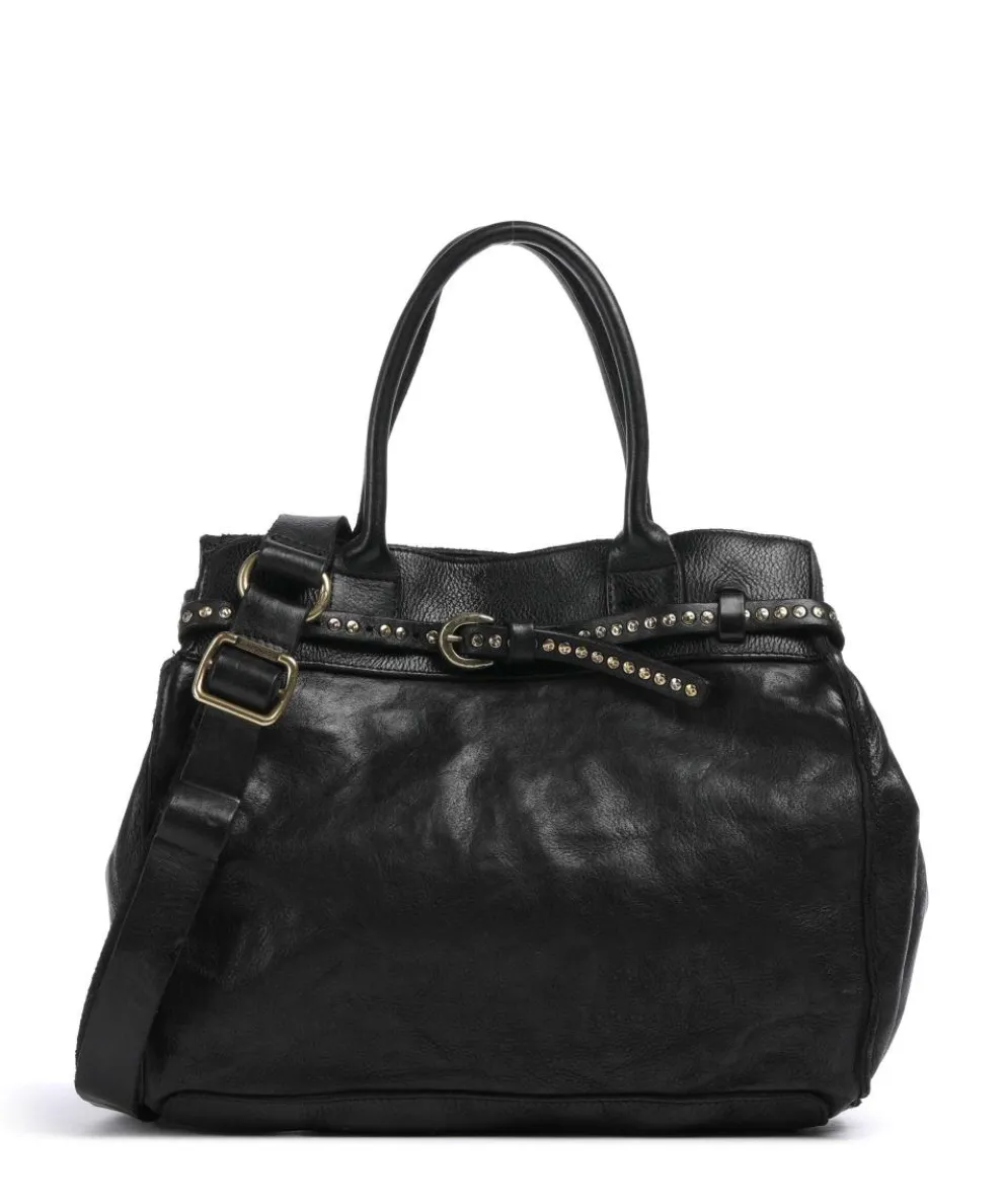 Handtasche fein genarbtes Rindsleder schwarz