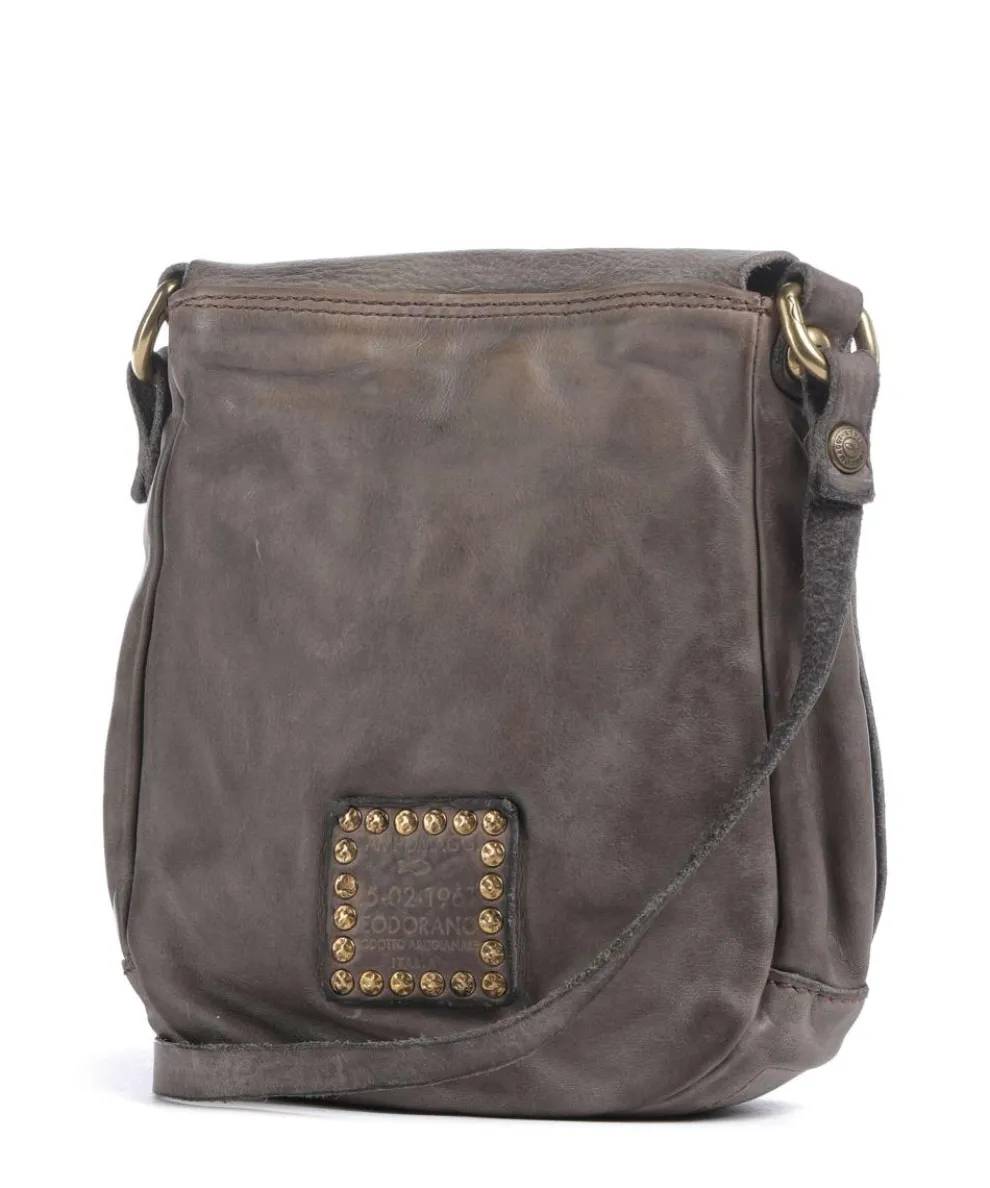 Umhängetasche fein genarbtes Rindsleder stein