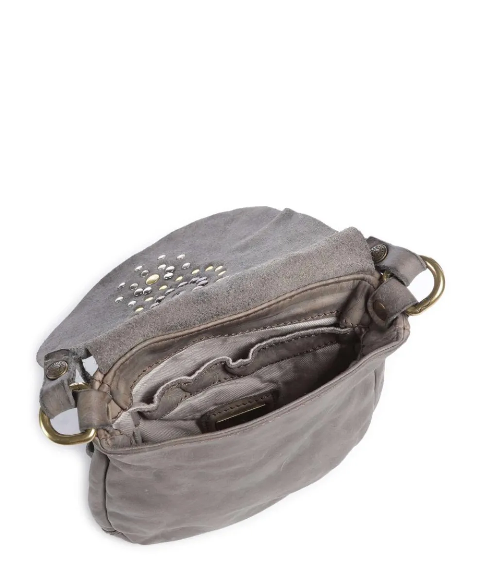 Umhängetasche fein genarbtes Rindsleder stein