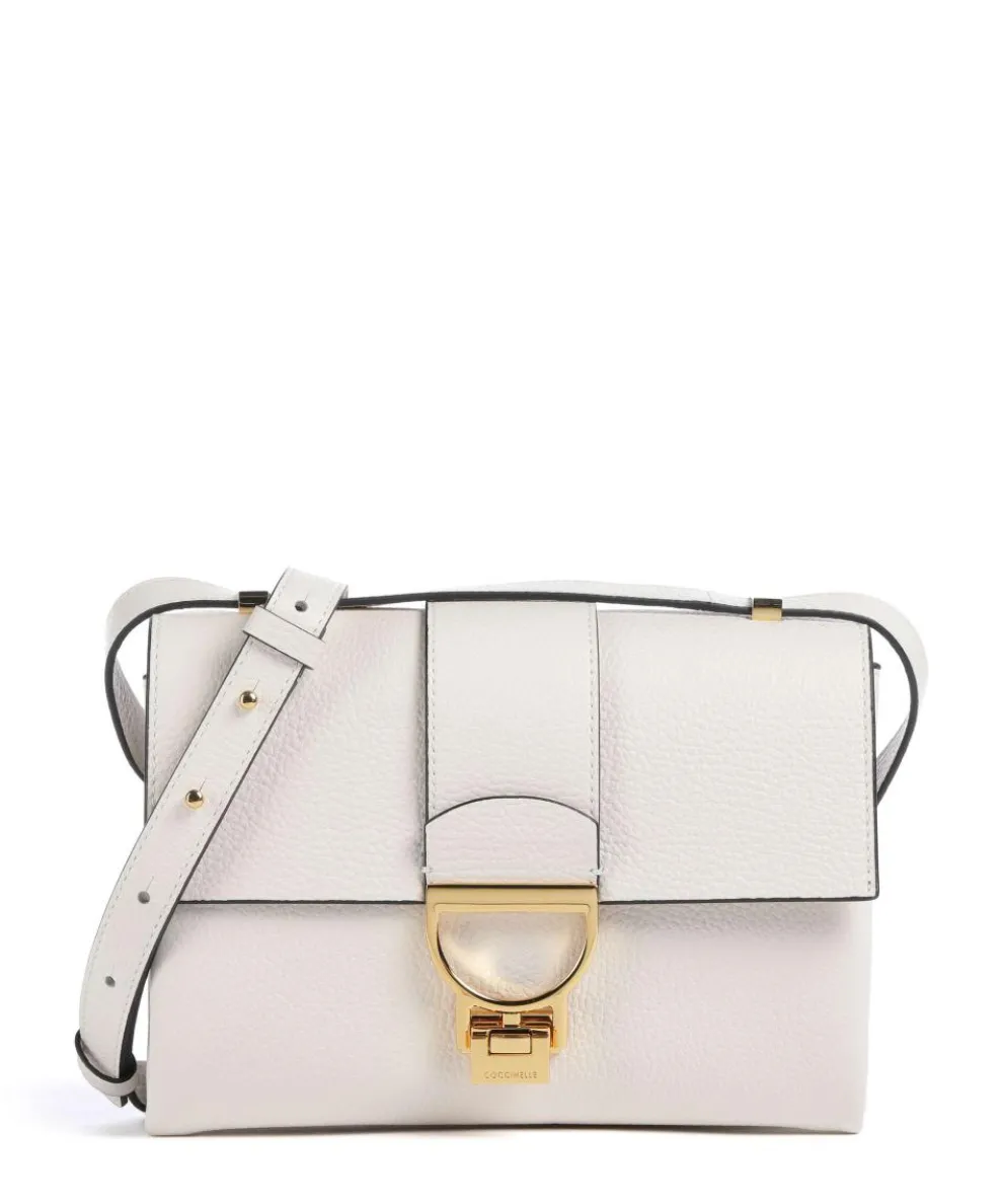 Arlettis Schultertasche genarbtes Leder weiß