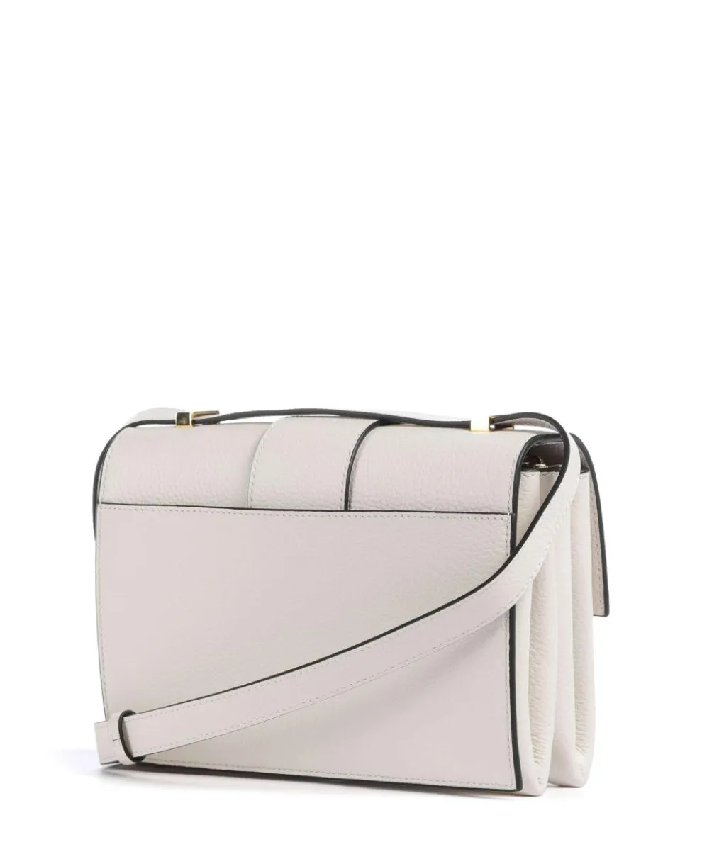 Arlettis Schultertasche genarbtes Leder weiß