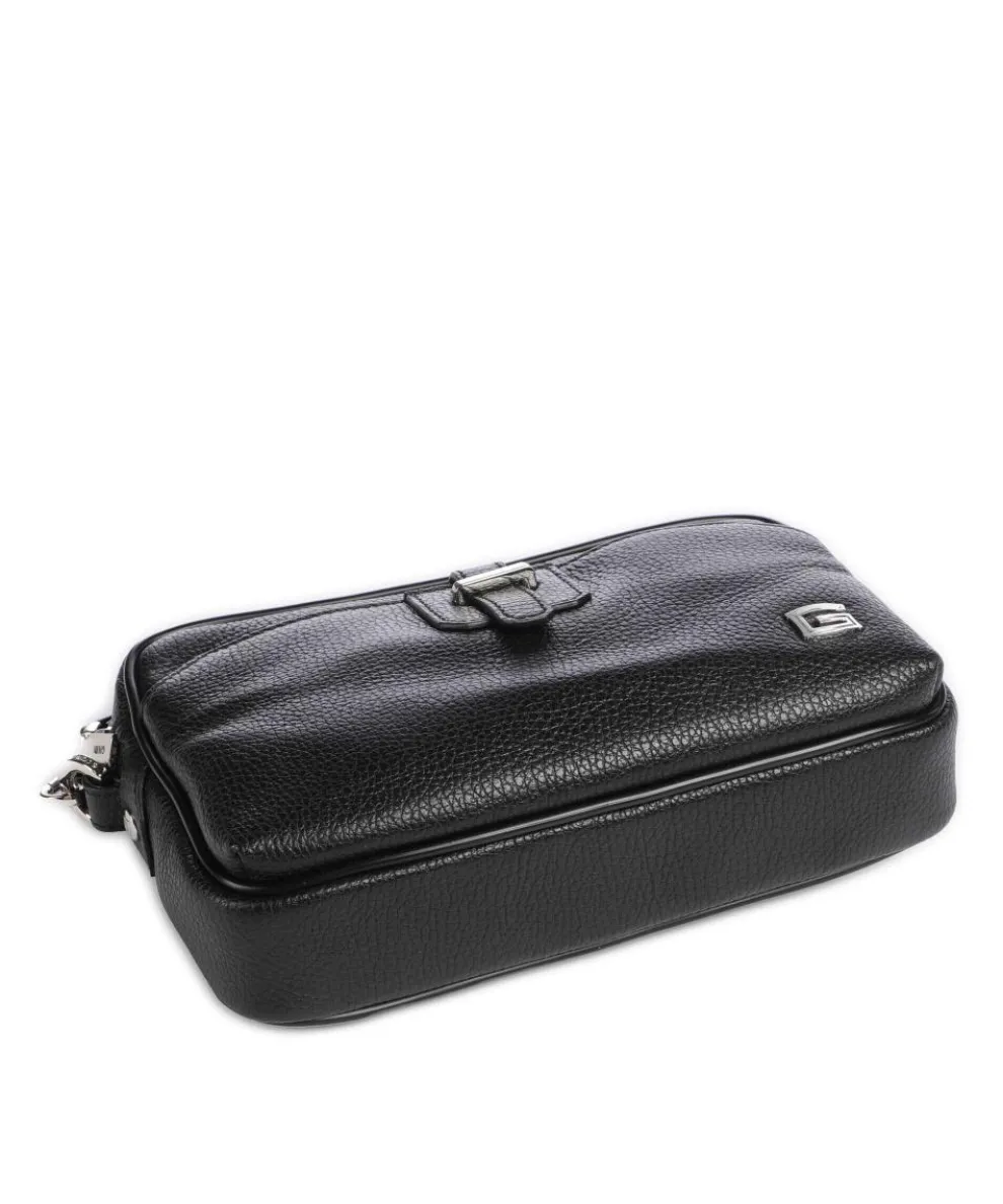 Handgelenktasche genarbtes Kalbsleder schwarz