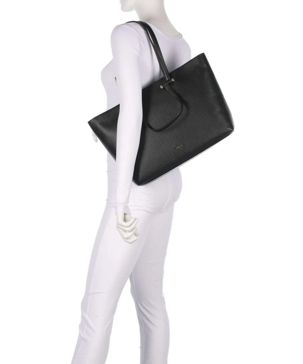 Duetto L Shopper genarbtes Rindsleder schwarz