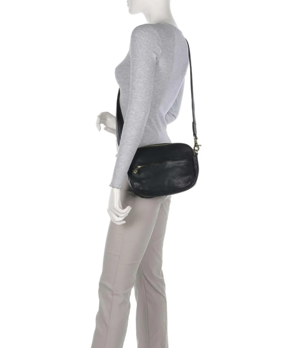 Golden Chic Umhängetasche Rindsleder schwarz