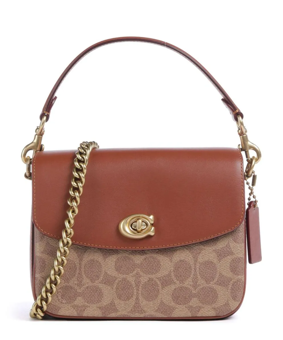 Cassie 19 Umhängetasche Leder, Canvas braun