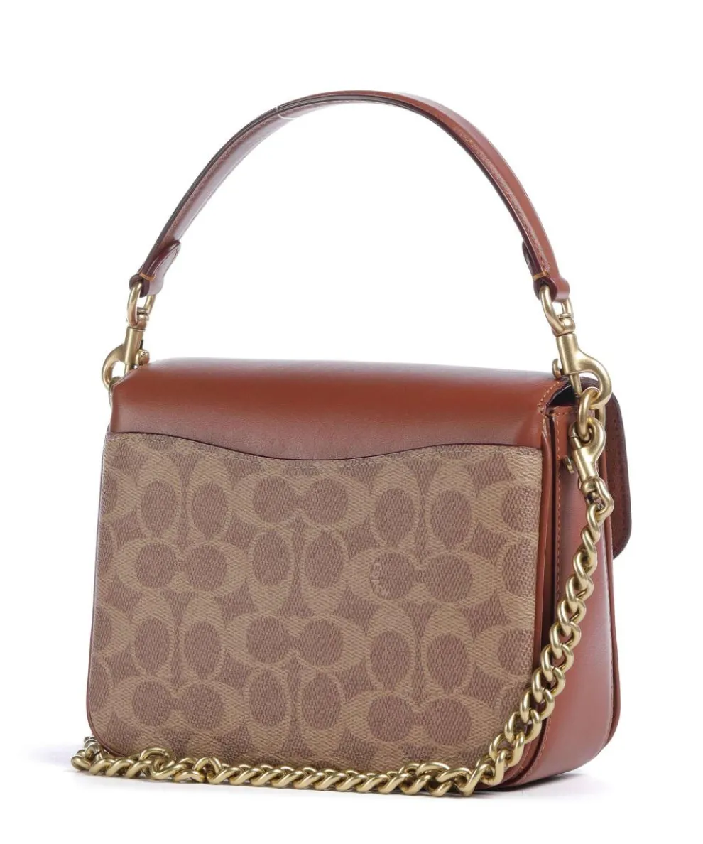 Cassie 19 Umhängetasche Leder, Canvas braun