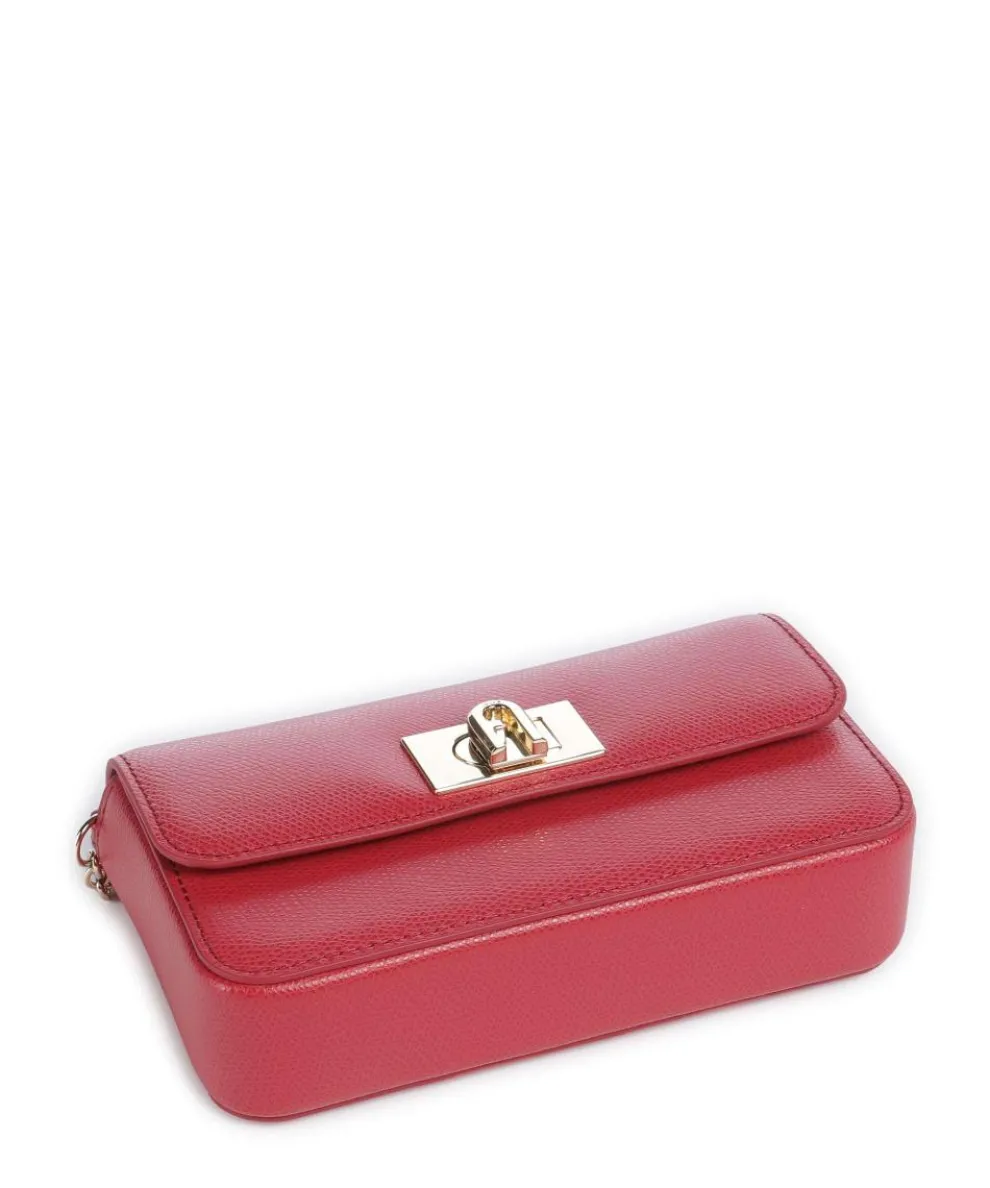 1927 Mini Umhängetasche genarbtes Leder dunkelrot