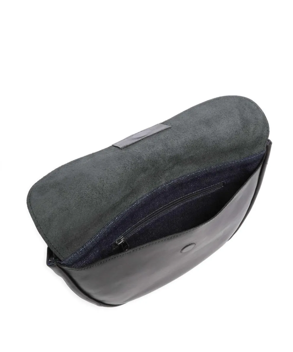 Caugio Umhängetasche fein genarbtes Rindsleder schwarz