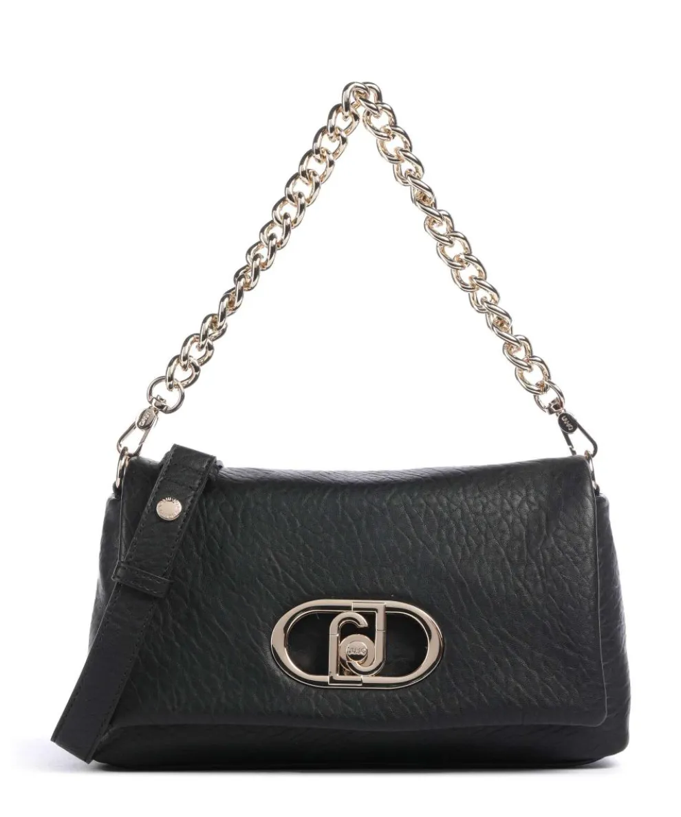 Icon M Schultertasche Lederimitat schwarz