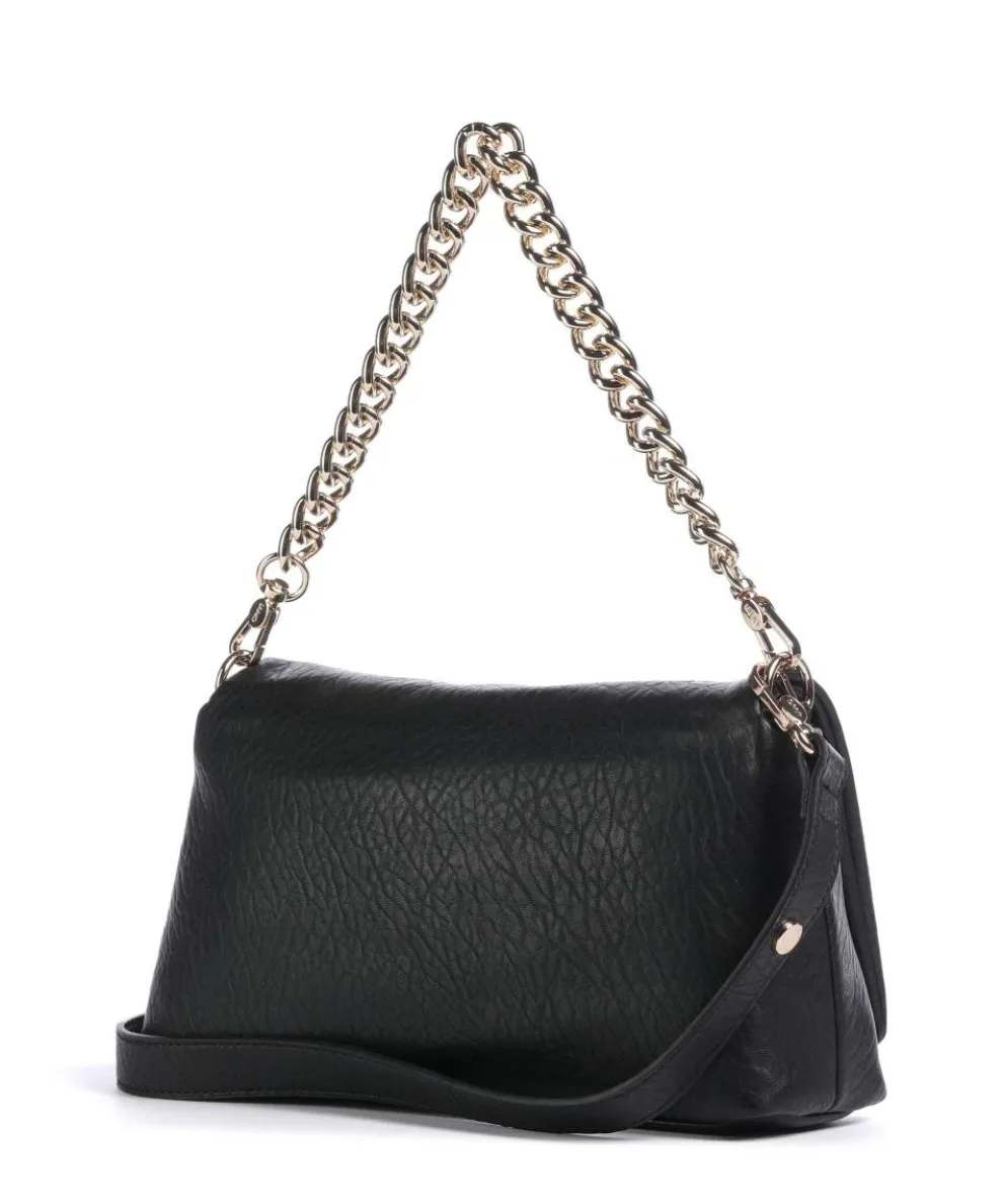 Icon M Schultertasche Lederimitat schwarz