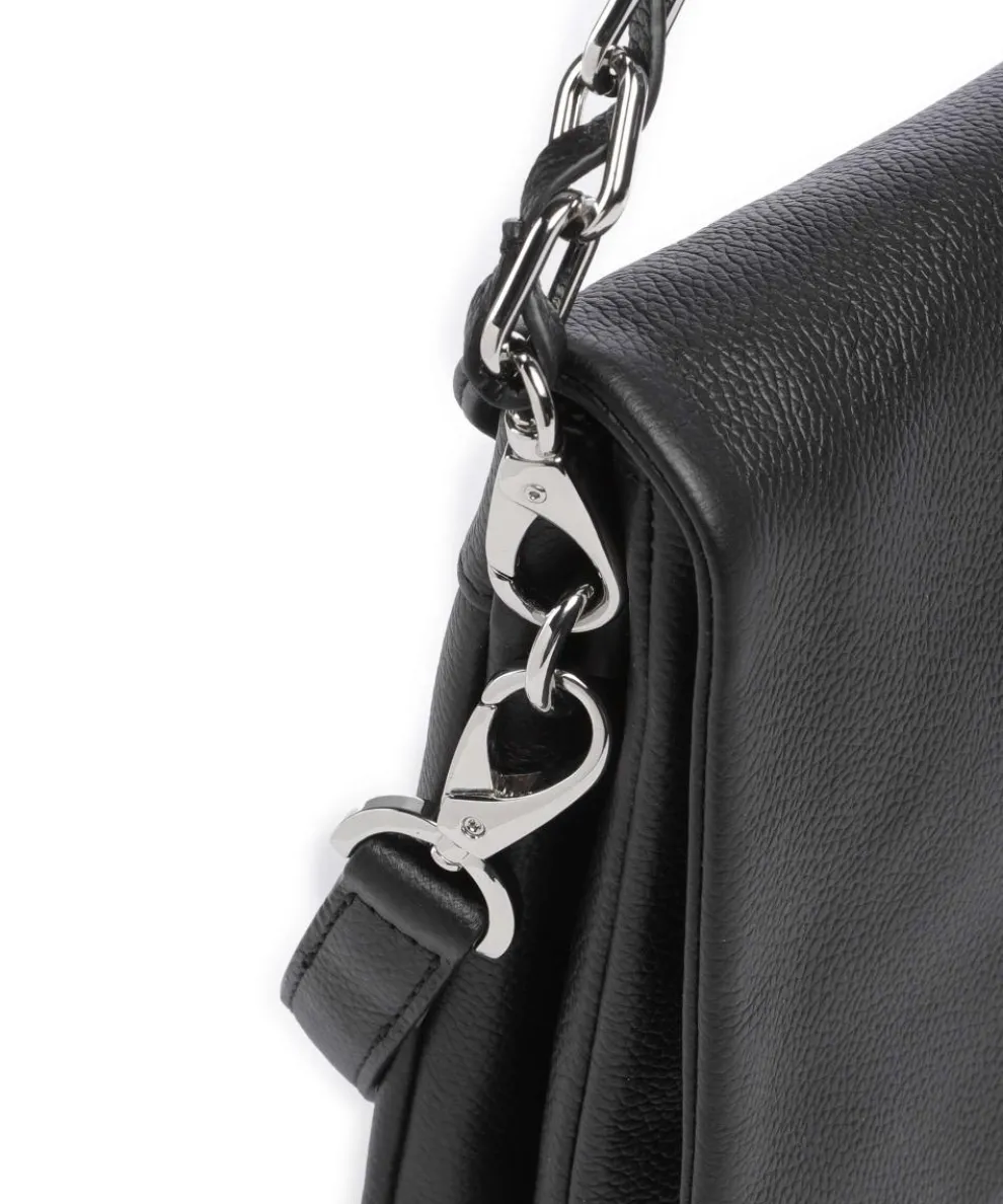 Sugar Pop Schultertasche genarbtes Rindsleder schwarz