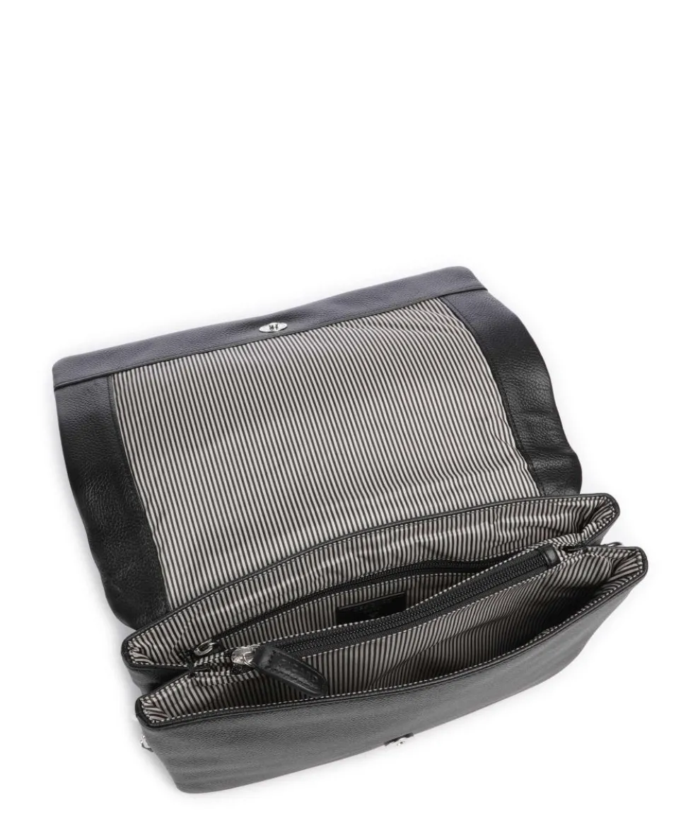 Sugar Pop Schultertasche genarbtes Rindsleder schwarz