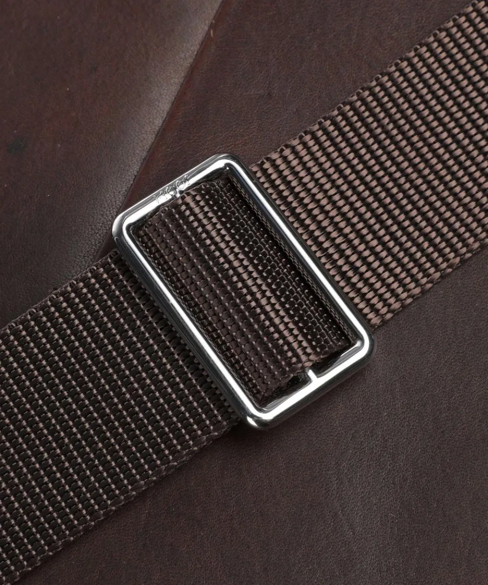 Loreto Janis Kuriertasche fein genarbtes Rindsleder dunkelbraun