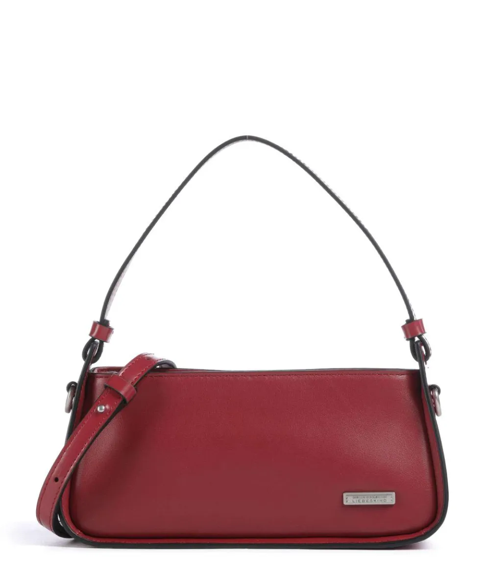 Franzis Calf Optic XS Schultertasche fein genarbtes Leder rot
