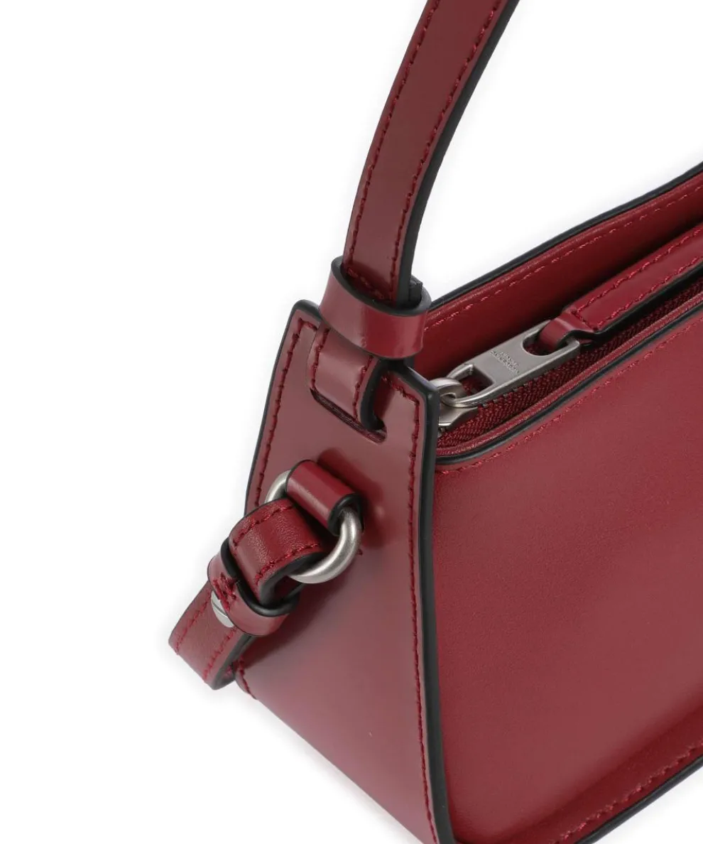 Franzis Calf Optic XS Schultertasche fein genarbtes Leder rot