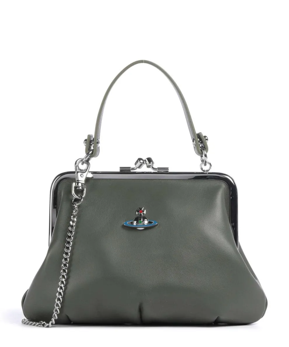 Granny Frame Nappa Umhängetasche Lammleder khaki