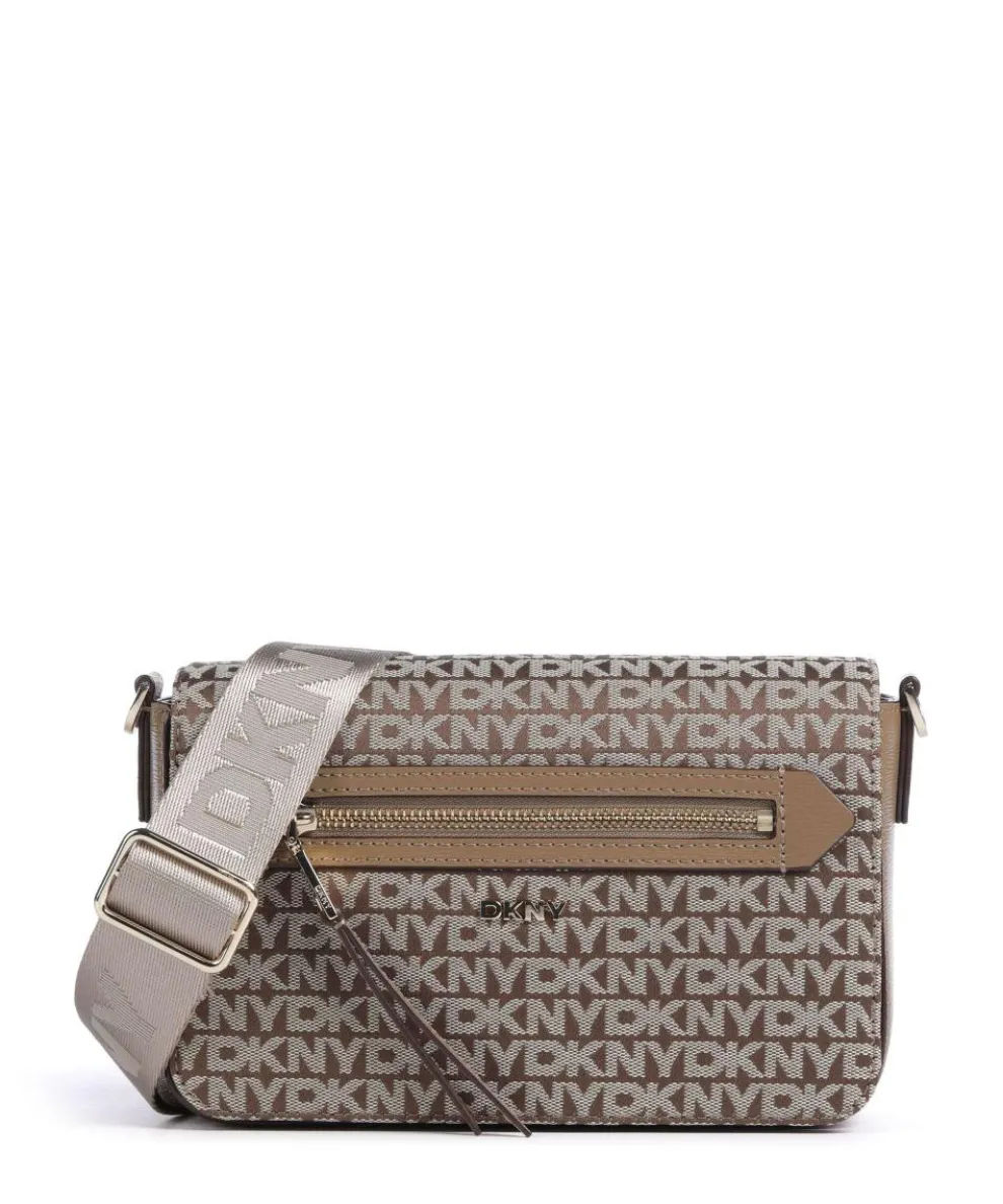 Bryant Umhängetasche Polyester, genarbtes Rindsleder hellbraun