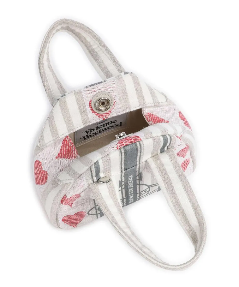 Archive Linen Heart Stripes Mini Umhängetasche Textil mehrfarbig