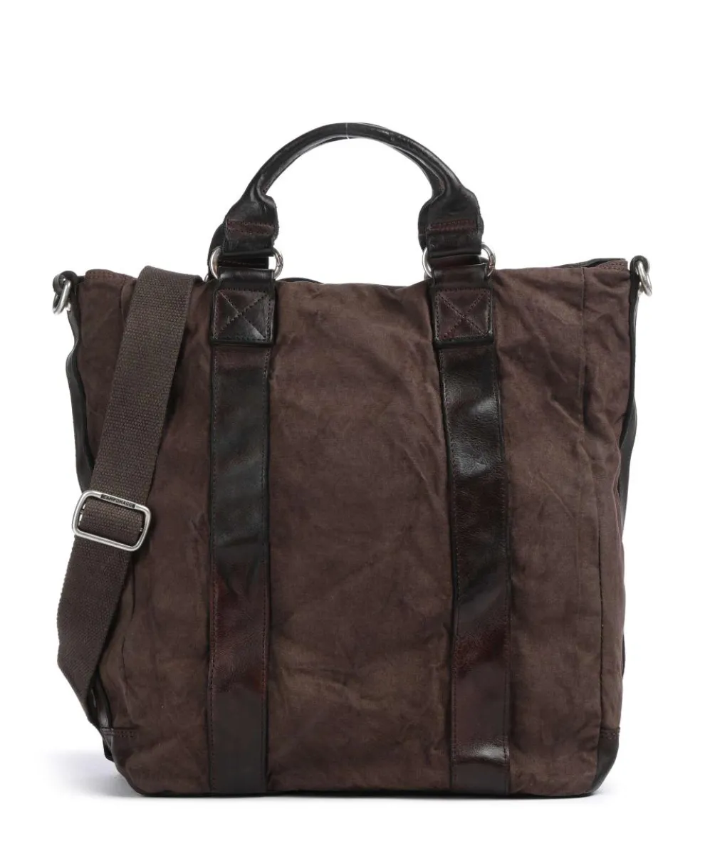 Handtasche Baumwolle dunkelbraun