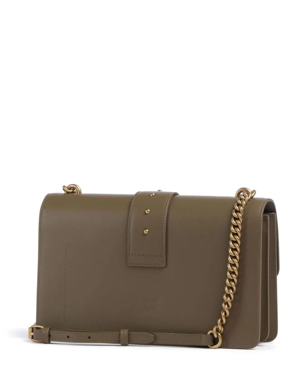 Love One Classic Umhängetasche fein genarbtes Rindsleder khaki