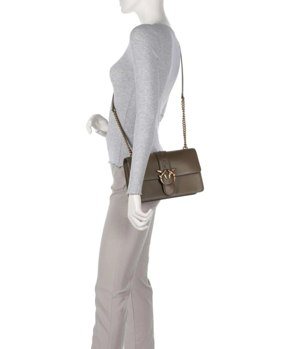 Love One Classic Umhängetasche fein genarbtes Rindsleder khaki