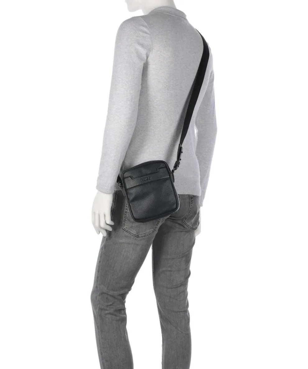 Speedyork Umhängetasche Lederimitat schwarz