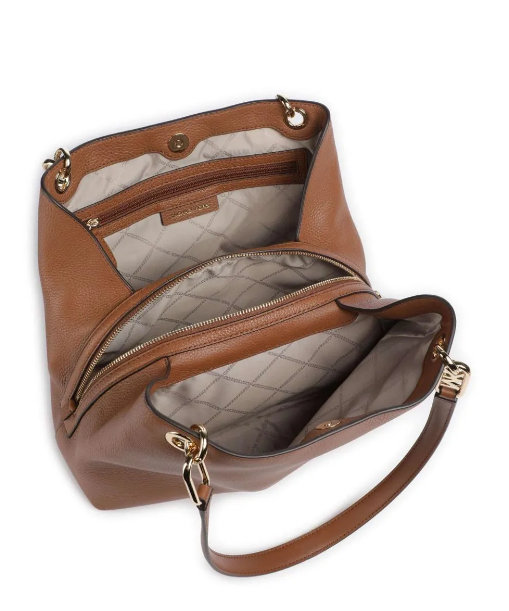 Kensington Large Beuteltasche genarbtes Rindsleder braun