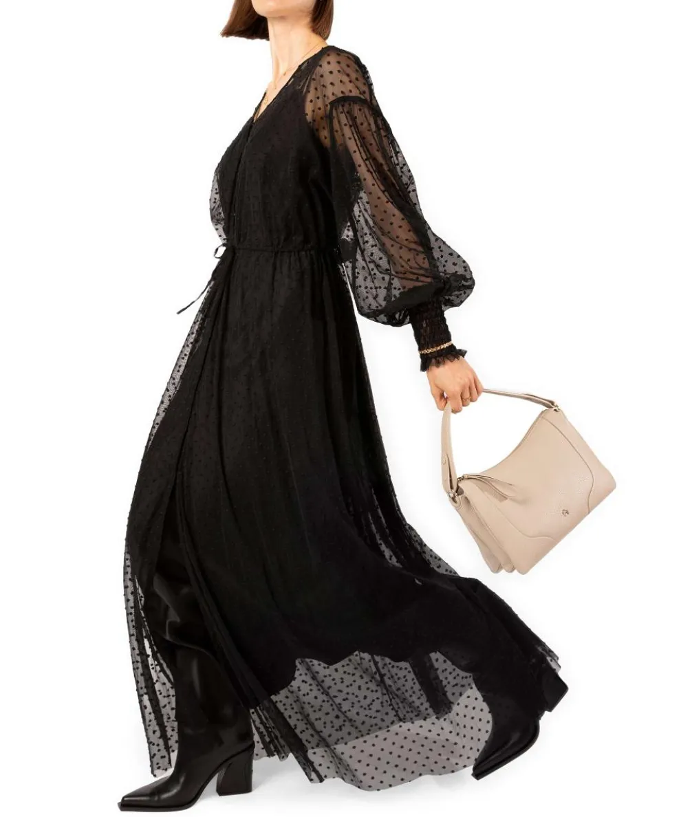 Mara S Beuteltasche genarbtes Rindsleder beige