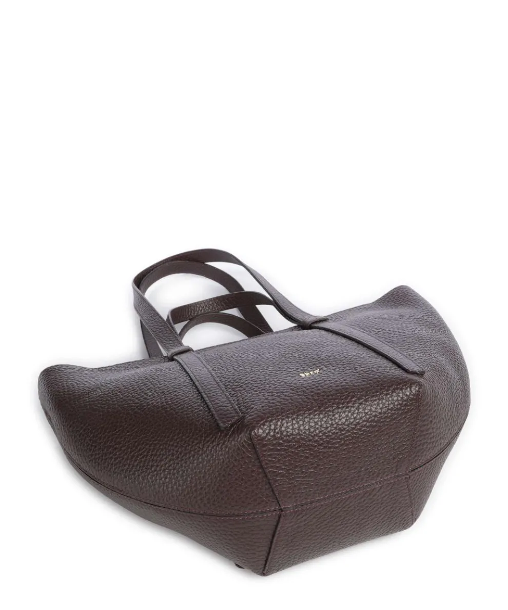 Tekla Cosmo Medium Shopper genarbtes Leder wein