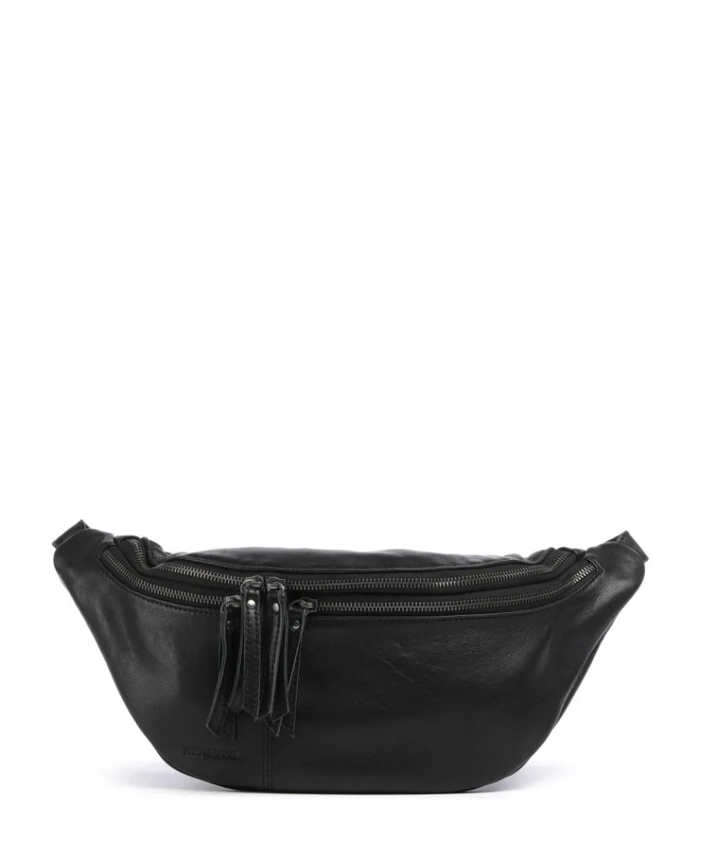 Me and My Bag Umhängetasche fein genarbtes Leder schwarz