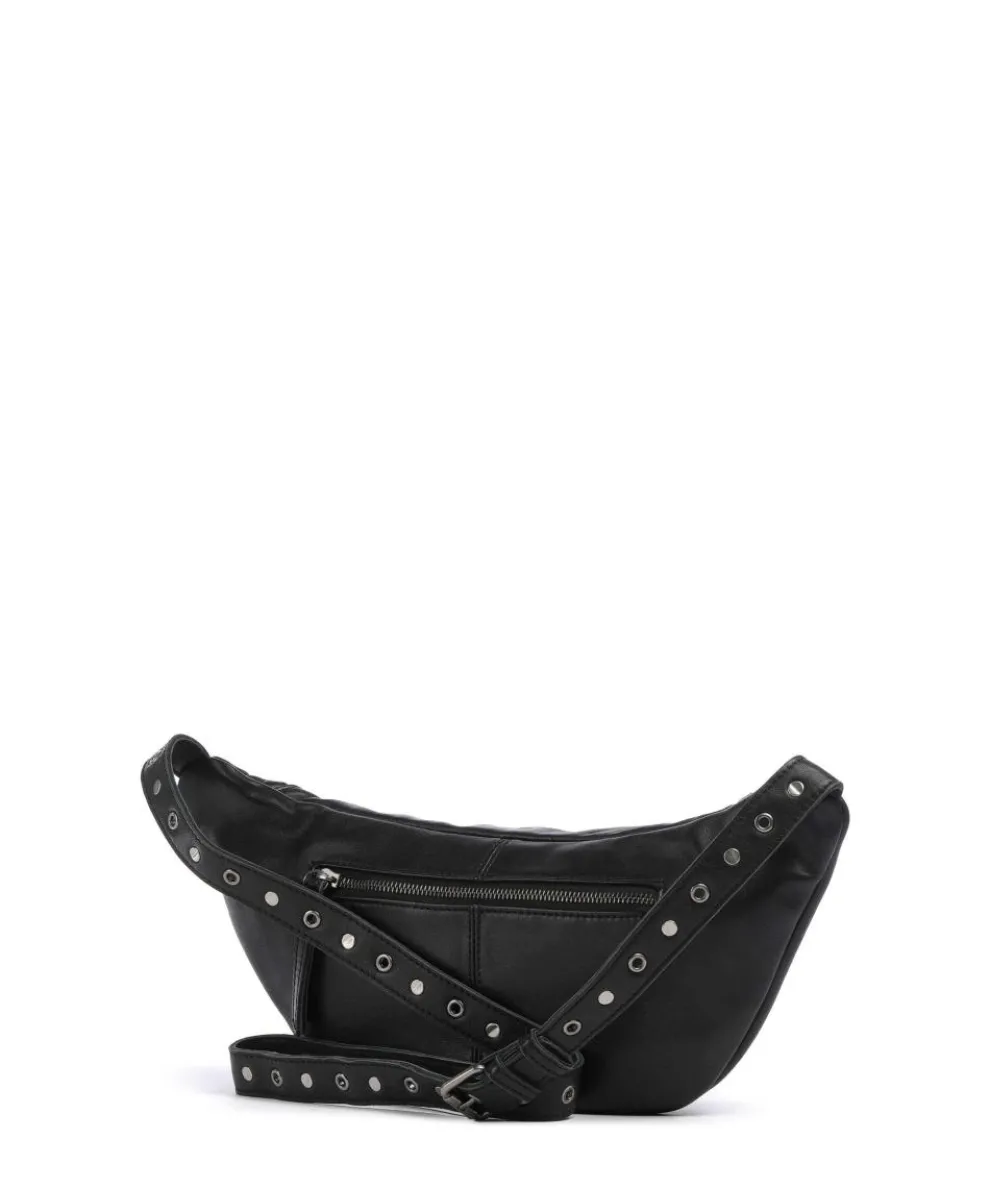 Me and My Bag Umhängetasche fein genarbtes Leder schwarz